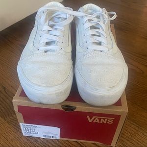 Vans cream suede old skool platform deboss marshmallow 6